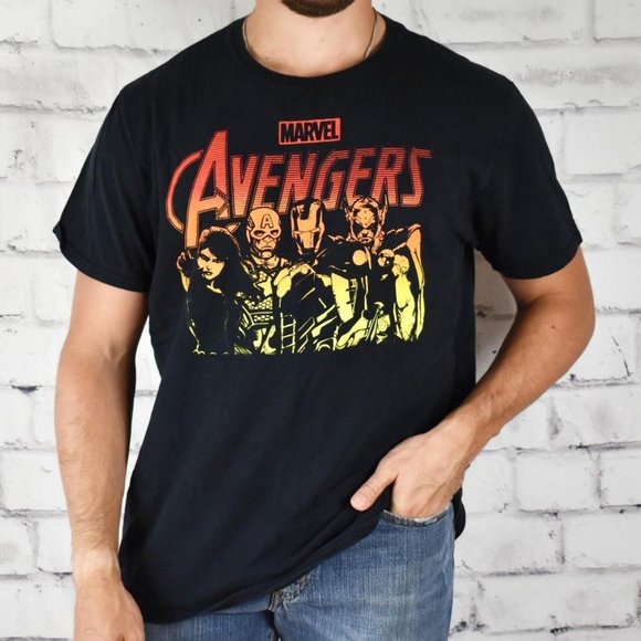 Marvel Avengers Ombre Screen Print Graphic Tee - Picture 1 of 4